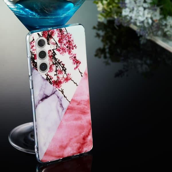 Marmormotiv Samsung Galaxy A13 5G skal - Plommonblomma Rosa