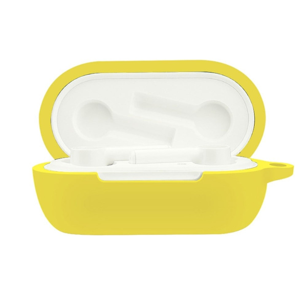 OnePlus Buds Z2 silikonveske med spenne - Gul Yellow