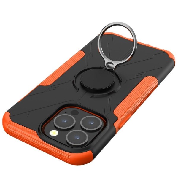 iPhone 13 Pro Max 6,7 tommer Ring Kickstand Design Bumpresistent Orange