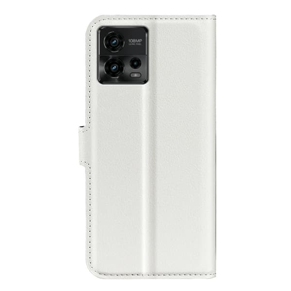 Klassisk Motorola Moto G72 Flip Etui - Hvid White