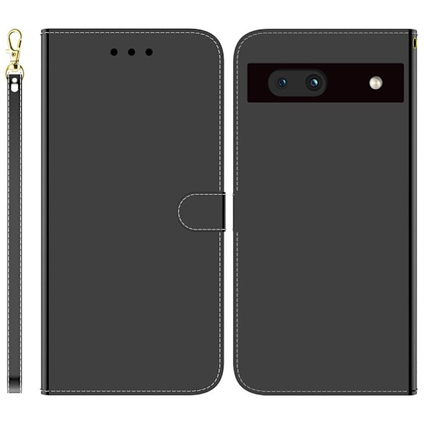 Mirror Google Pixel 7a Flip Etui - Sort Black