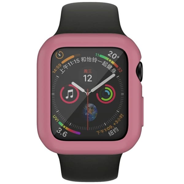 Apple Watch Series 6 / 5 44mm mjuk gloss hållbar ram - rosa Rosa
