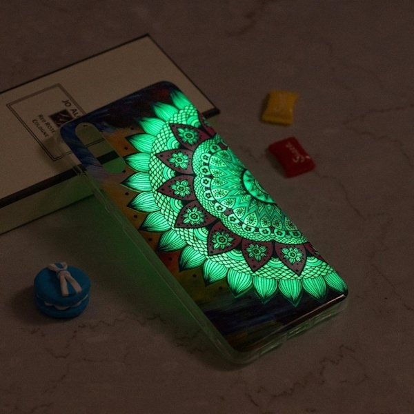 Huawei P20 Pro mobilskal silikon självlysande tryckmönster - Mandala blomma multifärg