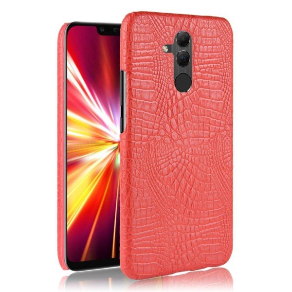 Huawei Mate 20 Lite mobiletui i kunstlæder med krokodille tekstu Red