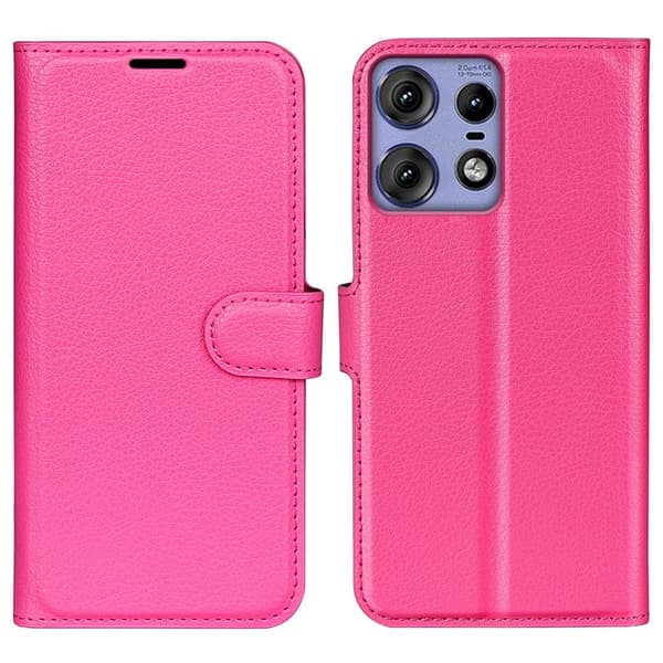Classic Motorola Edge 50 Pro flip etui - Rose Pink