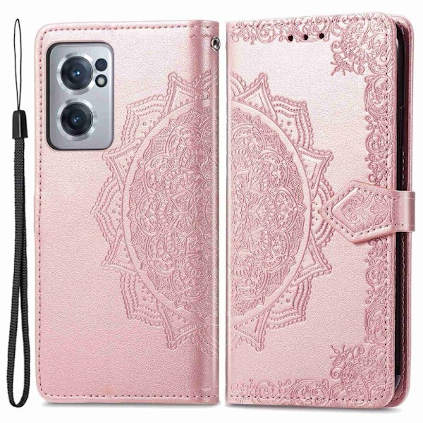 Mandala OnePlus Nord Ce 2 5g Läppäkotelo - Ruusukulta Pink