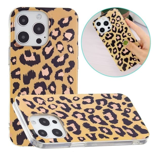 Marble iPhone 13 Pro Max Suojakotelo - Leopard Yellow