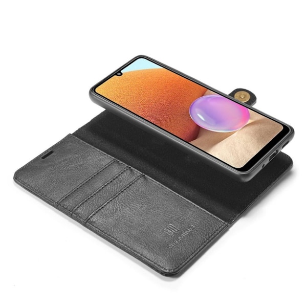 DG.MING Samsung Galaxy A32 2-in-1 lompakkokotelo - Musta Black