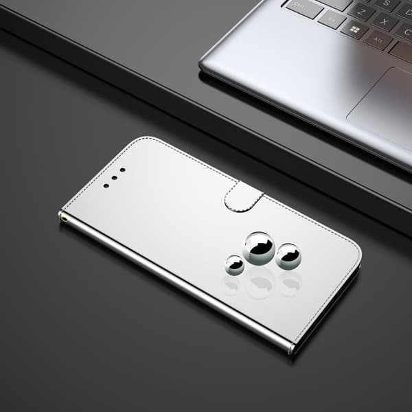 Mirror Motorola Moto G22 fodral - Silver/Grå Silvergrå