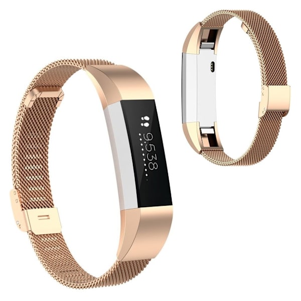 Fitbit Ace / Alta urrem i rustfrit stål - Rødguld Pink