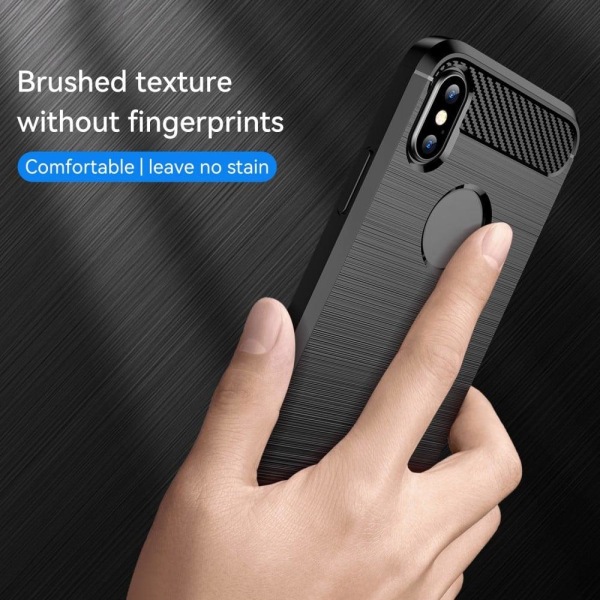 Carbon Flex Suojakotelo iPhone XS - Musta Black