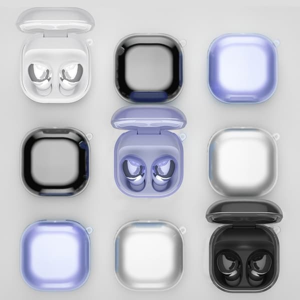 Samsung Galaxy Buds2 Pro / Buds2 / Pro-skydd med spänne - Genomskinlig Svart Svart