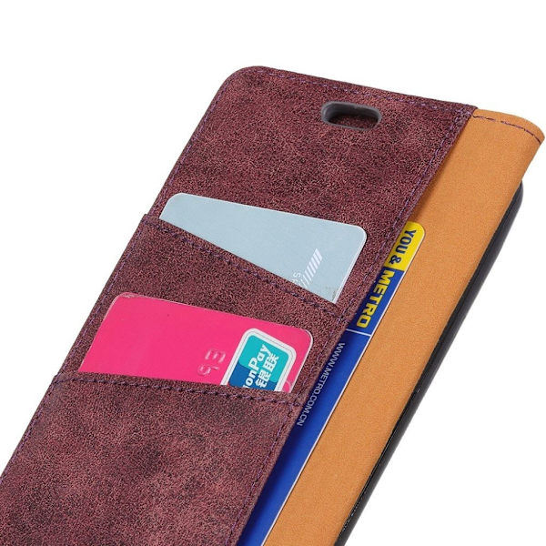 Google Pixel 3 Lite vintage stil split læderetui - Rød Red