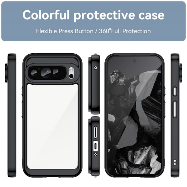 Google Pixel 9 Pro XL smart akryldeksel - Svart Black