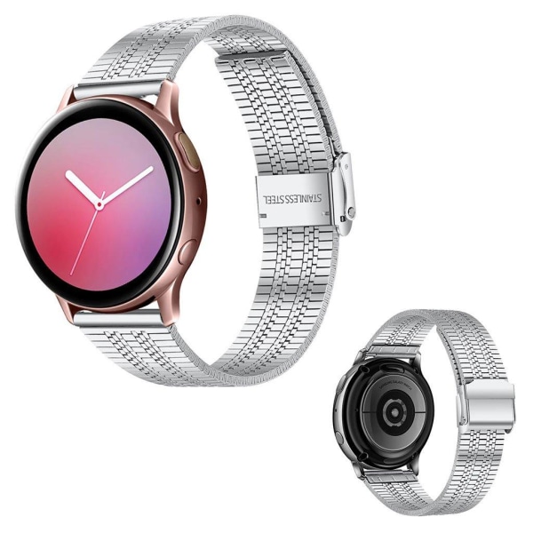 Samsung Galaxy Watch 3 (45mm) / Watch (46mm) kiiltävä ruostumattomasta teräksestä valmistettu ranneke - Hopea Silver grey