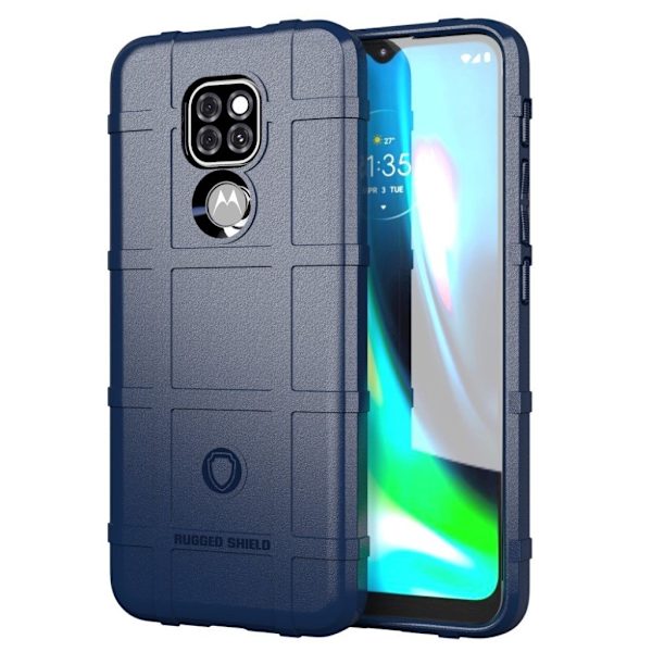 Rugged Shield Etui Motorola Moto G9 Play / E7 Plus - Blå Blue