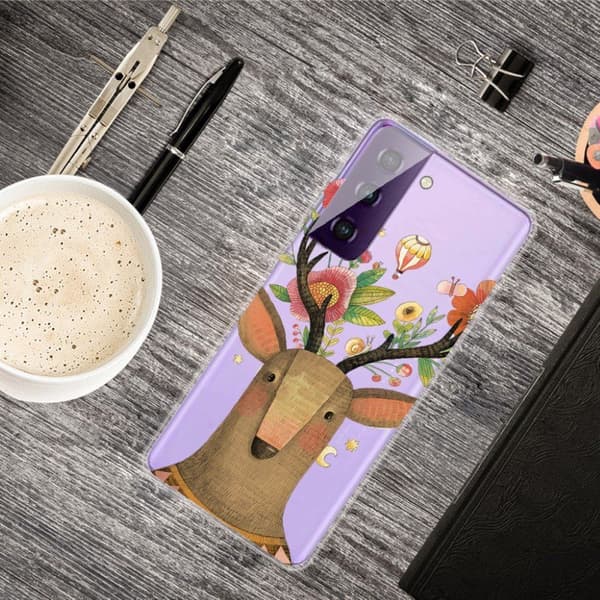 Deco Samsung Galaxy S21 FE Etui - Elg Brown