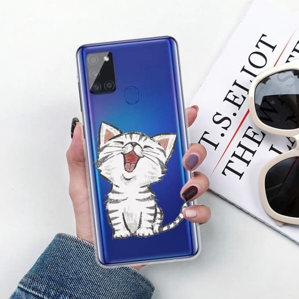 Deco Samsung Galaxy A21s cover - Sølv/Grå Silver grey
