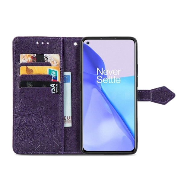 Mandala OnePlus 9 Flip Etui - Lilla Purple