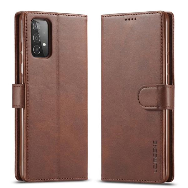 LC.IMEEKE Samsung Galaxy A52 5G flip case - Kahvi Brown