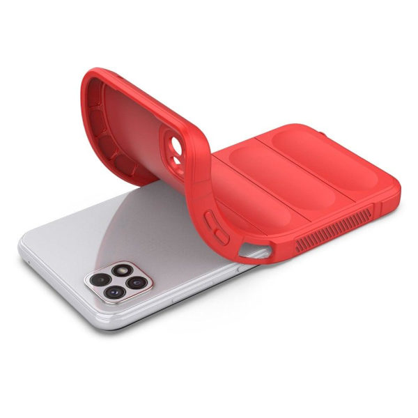 Blødt grebsformet cover til Samsung Galaxy A22 5G - Rød Red