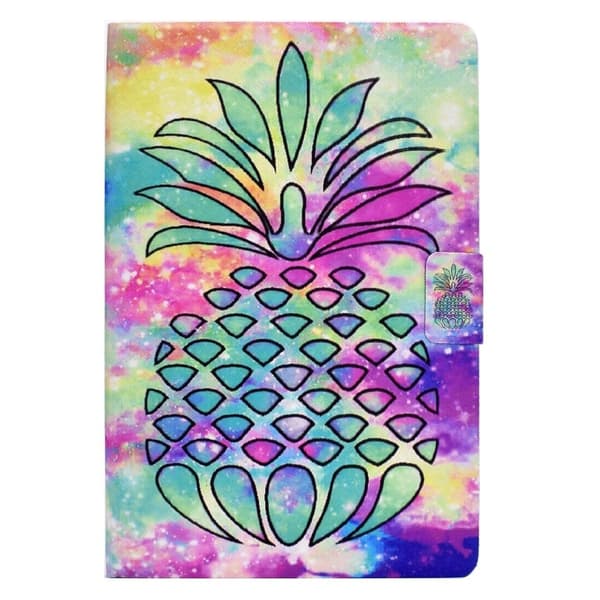 Lenovo Tab M10 Plus (Gen 3) viileä kuvio nahkakotelo - Värikäs Ananas Multicolor