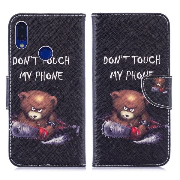 Wonderland Xiaomi Redmi Note 7 / Note 7S etui – Bjørn og AdvarelserKronblademønster Multicolor