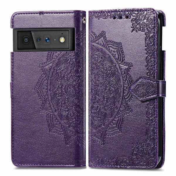 Mandala Google Pixel 6 Flippetui - Lilla Purple