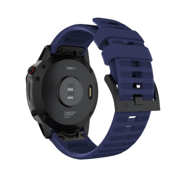 Garmin Fenix 6 / Fenix 5 Plus / Fenix 5 / Forerunner 935 / Quatix 5 / Quatix 5 Sapphire / Approach S60 / Garmin Instinct silikone Urrem - Mørkeblå Blue