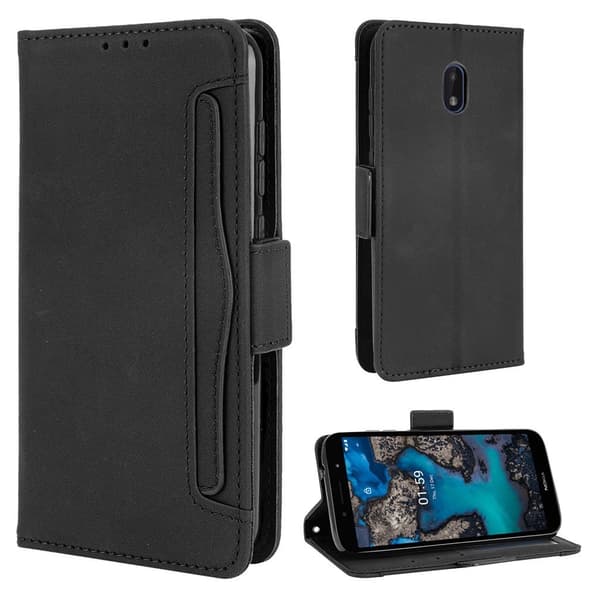 Modernt Nokia C1 Plus fodral med plånbok - Svart Svart