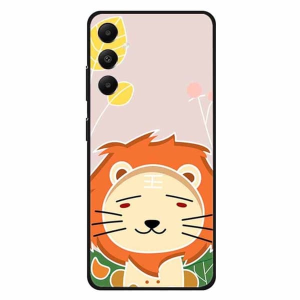 Imagine Samsung Galaxy A05s cover - Majestætisk Løve Orange