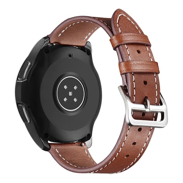 20 mm universellt klockarmband i äkta läder - Brun Brun