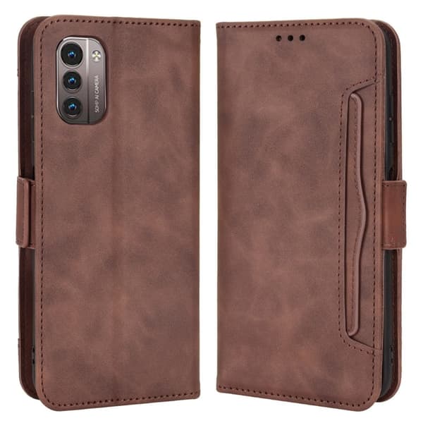 Nokia G11 / Nokia G21 moderni nahkainen lompakkokotelo - Ruskea Brown