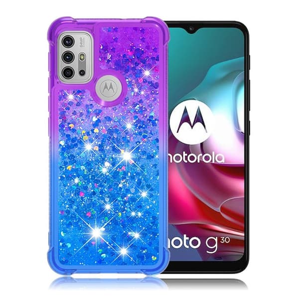 Princess Motorola Moto G30 deksel - Lilla / Blå Multicolor