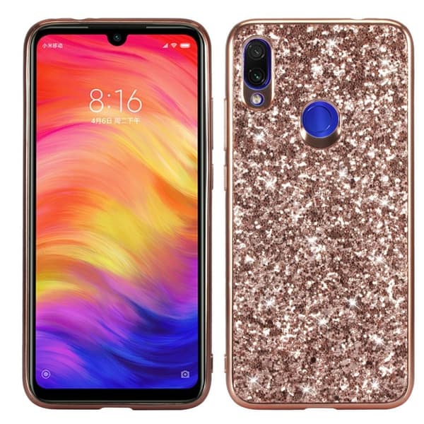 Glitter Xiaomi Redmi Note 7 / Xiaomi Redmi Note 7S / Xiaomi Redmi Note 7 Pro skal - Rosa Rosa