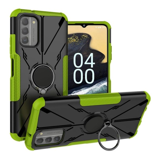 Kickstand cover with magnetic sheet for Nokia G400 - Green Grön