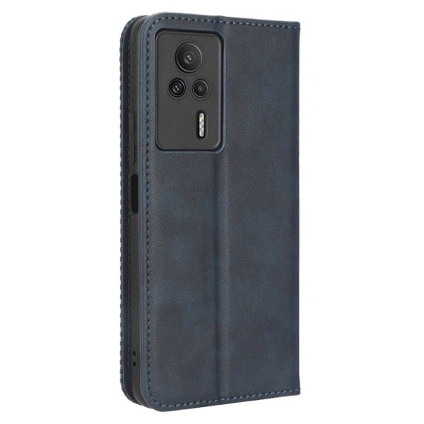 Bofink Vintage läder Xiaomi Redmi K60E fodral - Blå Blå