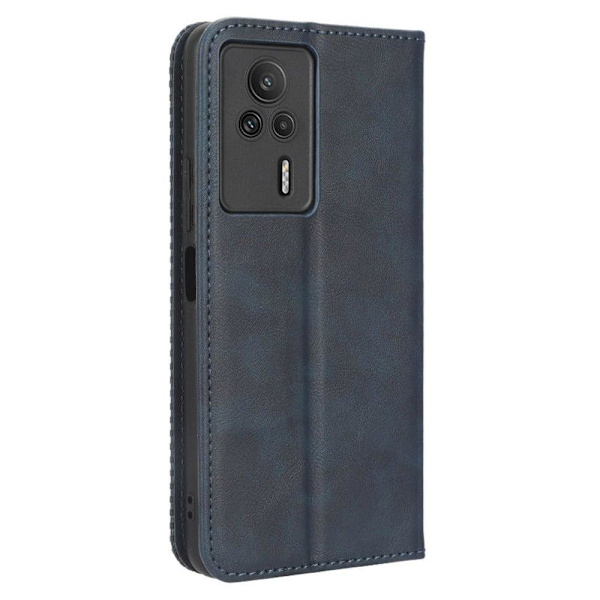 Bofink Vintage Xiaomi Redmi K60E Læder Etui - Blå Blue
