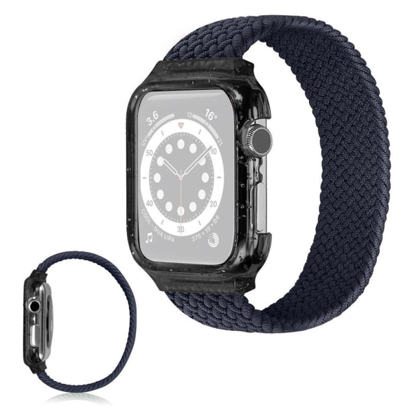 Apple Watch Series 6 / 5 44mm single wrap ribbon watch band - Dark Blue / Size: L Blå