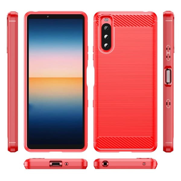 Carbon Flex Suojakotelo Sony Xperia 10 III Lite / 10 Iii - Punainen Red
