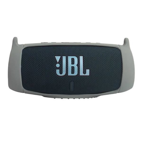 JBL Charge 5 silicone case + shoulder strap - Grey Silvergrå