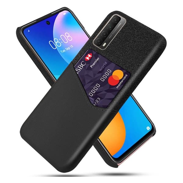 Bofink Huawei Y7A / Huawei P Smart 2021 korttikotelo - Musta Black