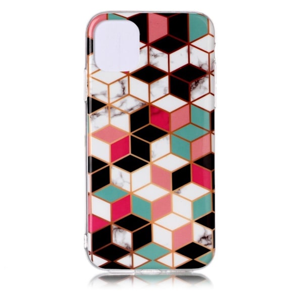 Marmormotiv iPhone 11 skal - Färgglatt Diamantmönster multifärg