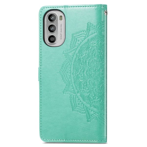 Mandala Motorola Moto G52 Läppäkotelo - Vihreä Green