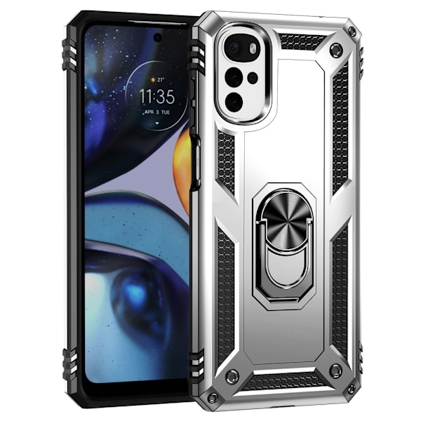 Bofink Combat Motorola Moto G22 cover - Sølv/Grå Silver grey