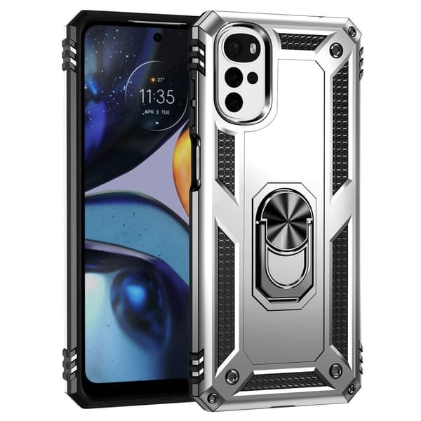 Bofink Combat Motorola Moto G22 kotelot - Hopea Silver grey