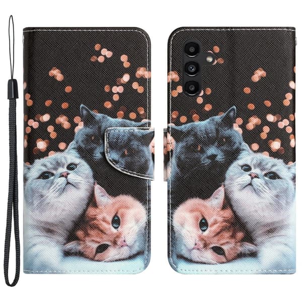 Wonderland Samsung Galaxy A24 4G Flip Etui - Katte Black