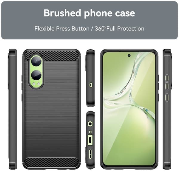 Carbon Flex Oppo K12x / OnePlus Nord CE4 Lite skal - Svart Svart