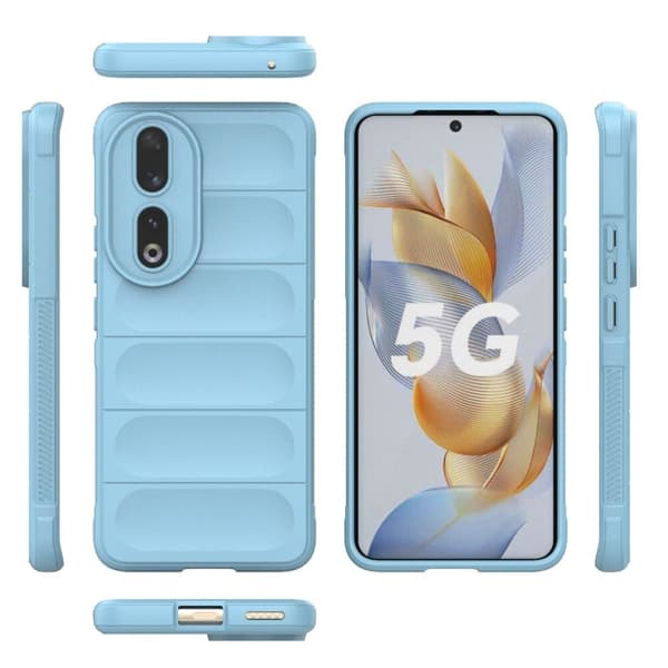 Blødt grebsformet cover til Honor 90 - Blå Blue