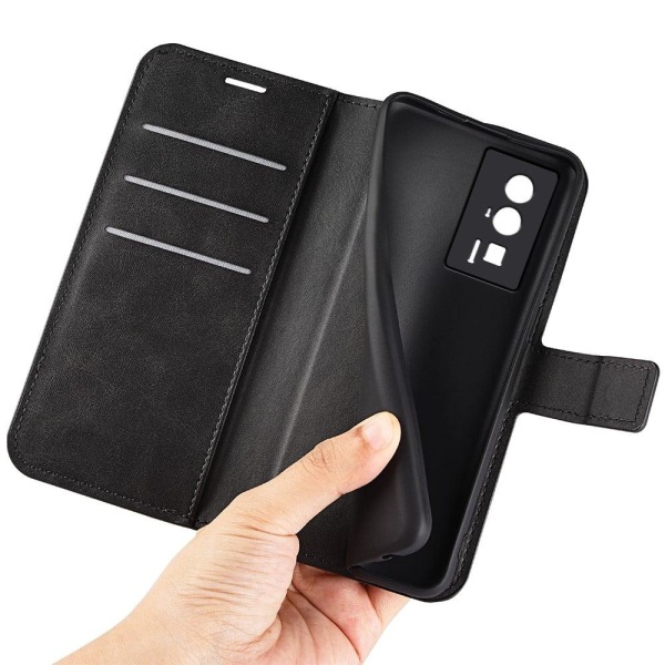 Hållbart konstläder Xiaomi Redmi K60 / Xiaomi Redmi K60 Pro fodral med plånbok - Svart Svart